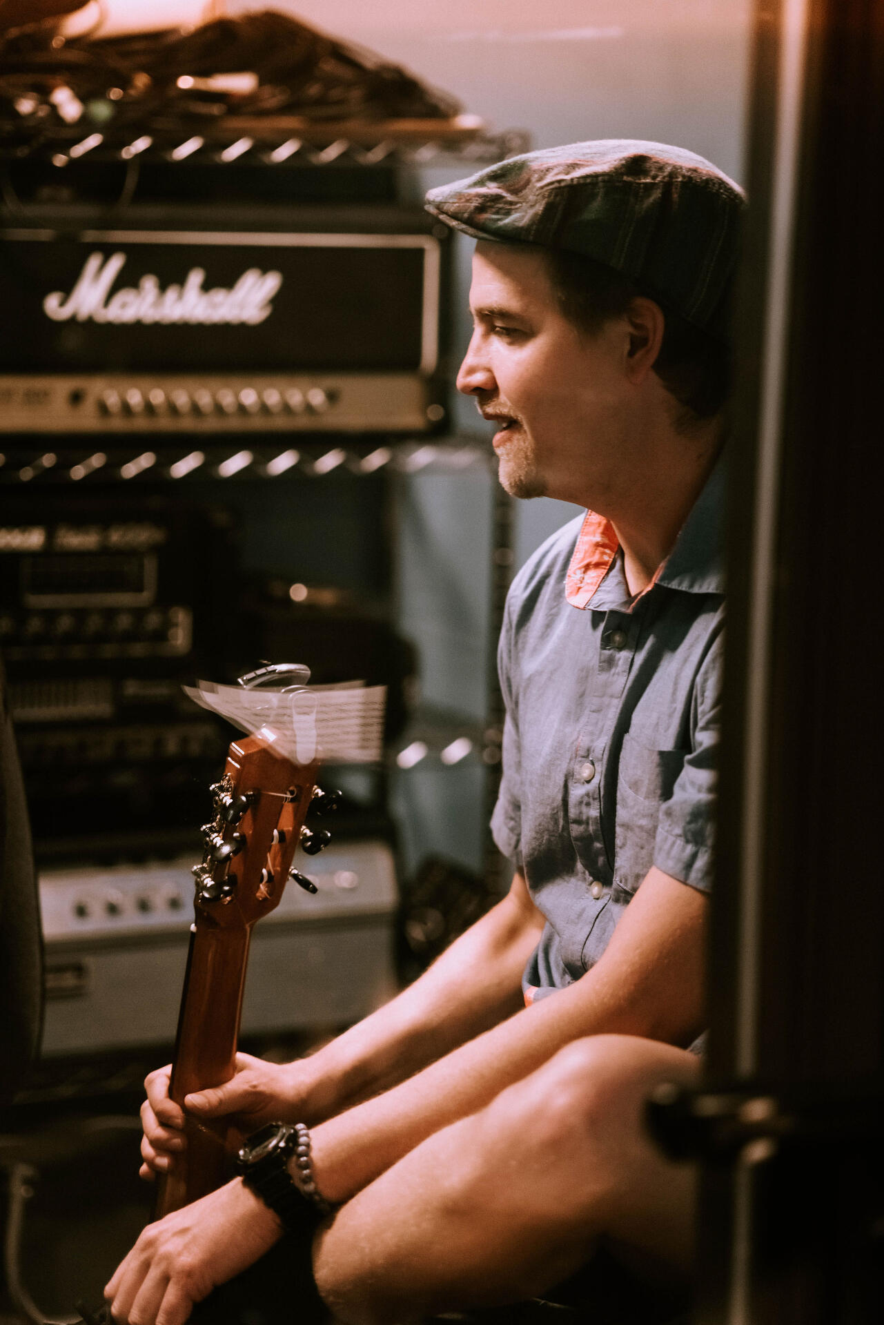 Tyler Vrooman in the studio